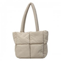 Modern Classic Patchwork Carry Bag in Neutral