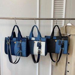 Compact Patchwork Carry Bag in Neutral