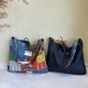Minimal Patchwork Carry Bag in Neutral